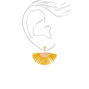 Gold 1.5&quot; Suede Tassel Fan Drop Earrings - Yellow,