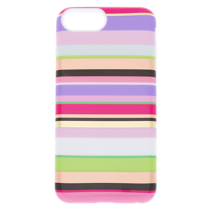 Rainbow Striped Protective Phone Case - Fits iPhone 6/7/8 Plus,