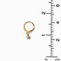 Gold-tone Aqua Stone Stackable Earrings - 3 Pack,