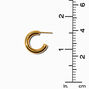 ICING Select 18k Yellow Gold Plated 12MM Post Back Hoop Earrings,