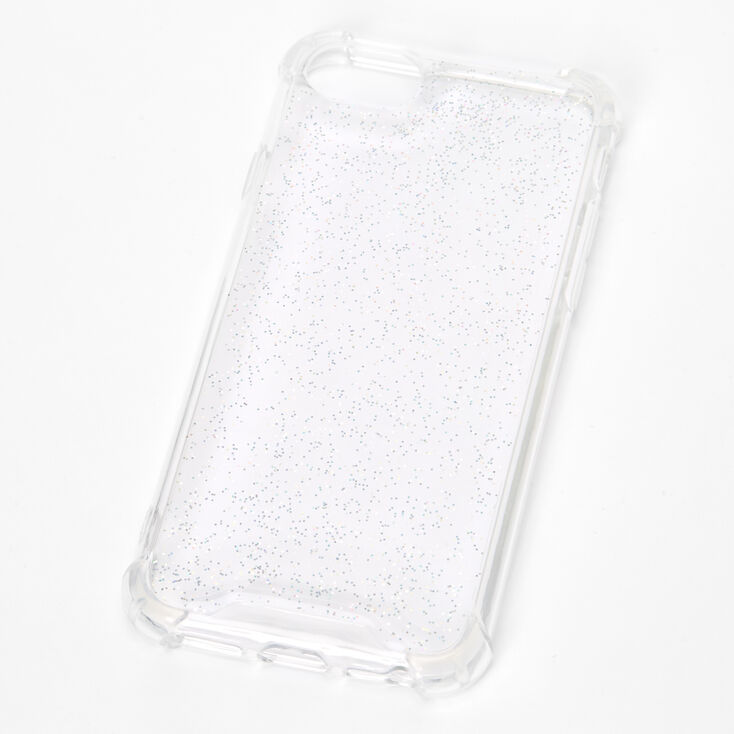 Clear Glitter Protective Phone Case - Fits iPhone&reg; 6/7/8/SE,