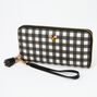 Black Gingham Honeybee Wristlet,
