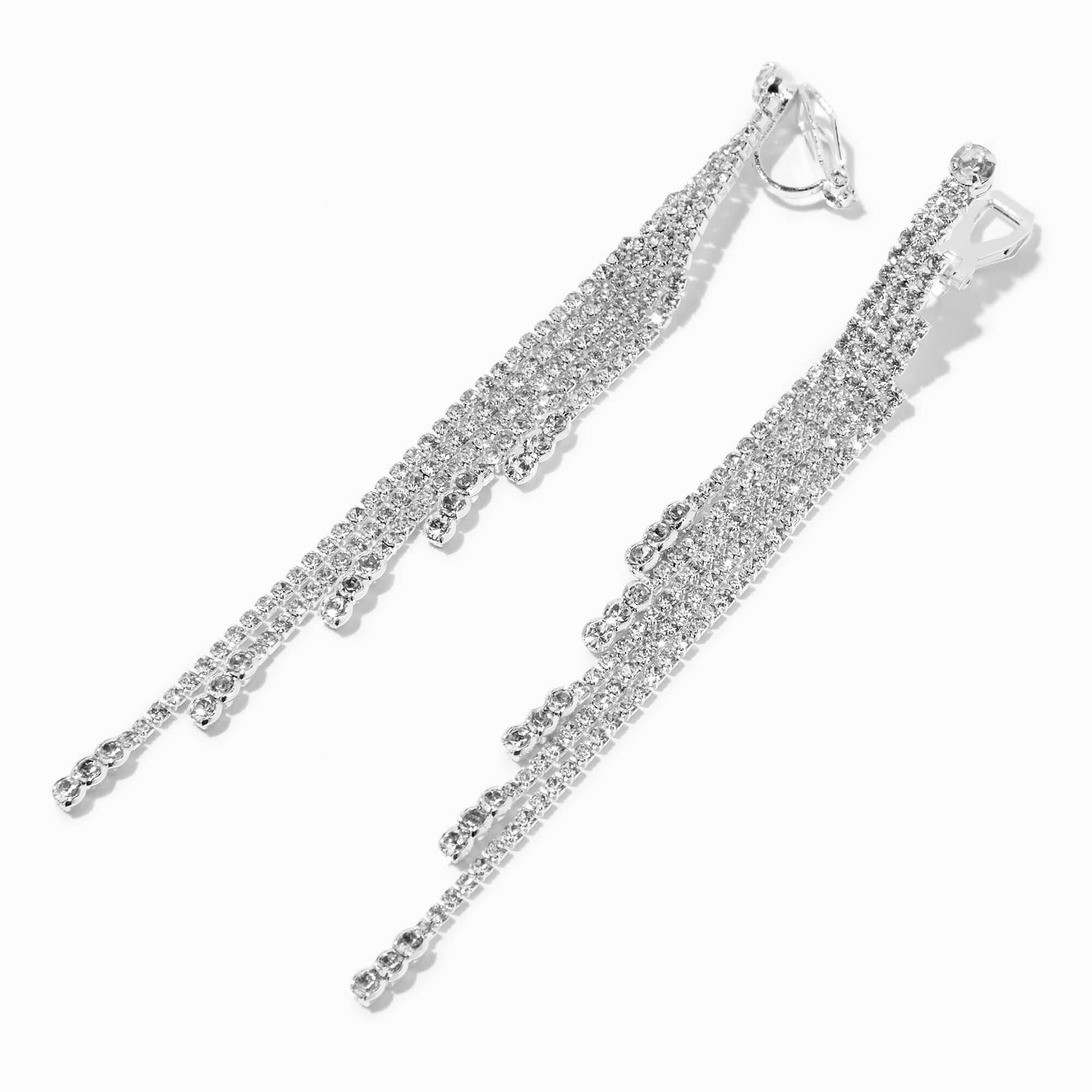 Clip on sales fringe earrings