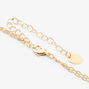 Gold Padlock Necklace, Earrings, &amp; Ring Set - 3 Pack,