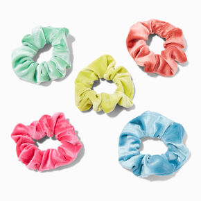 Velvet Hair Scrunchies - 5 Pack,