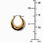 Gold-tone Round Tube 22MM Hoop Earrings,