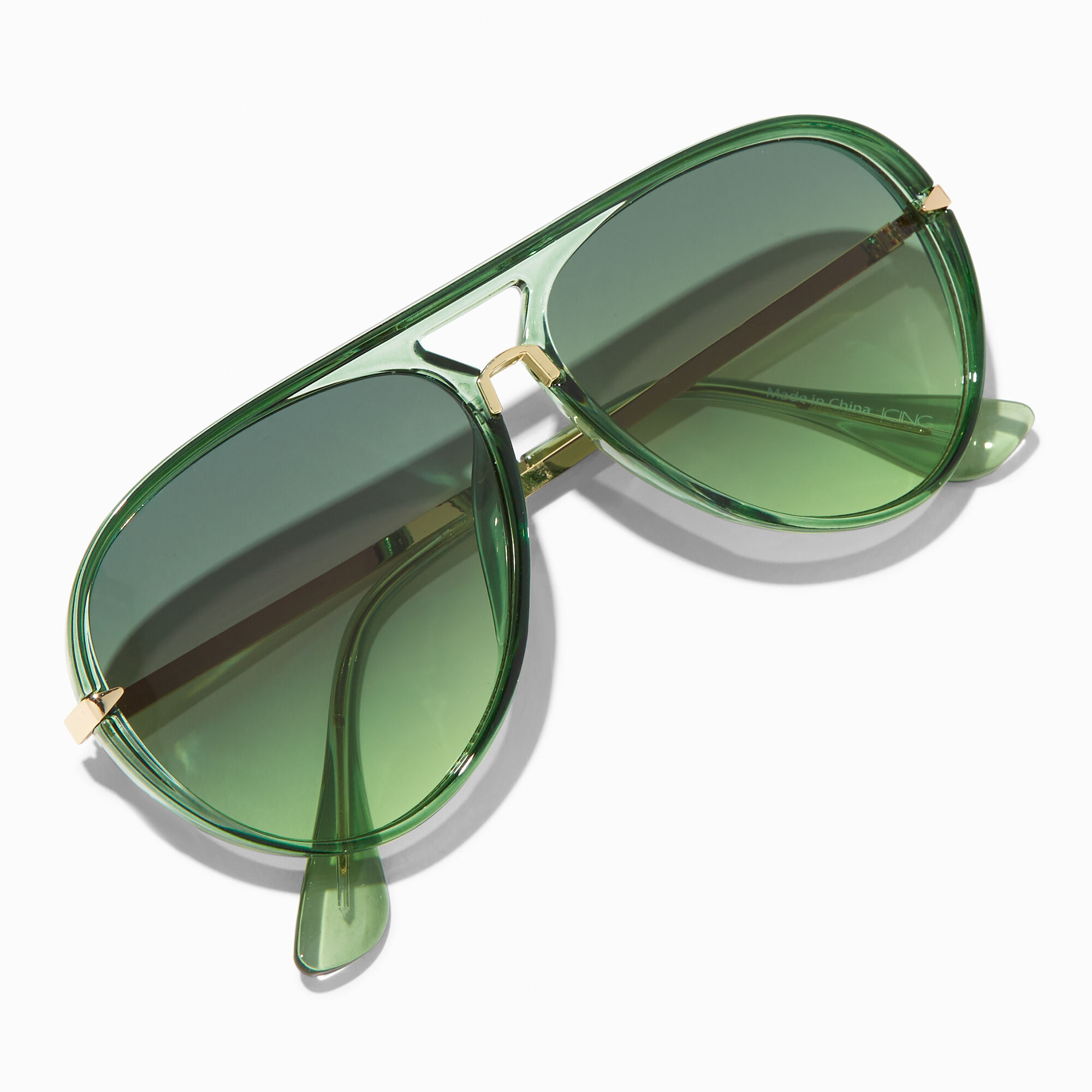 Green aviators best sale