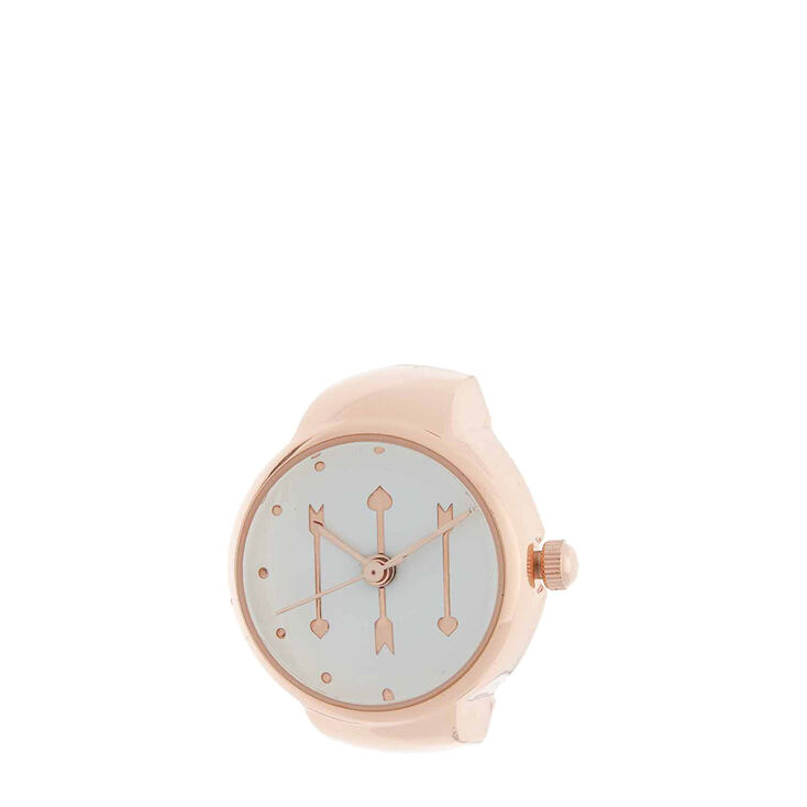 Rose Gold Mini Watch Ring,