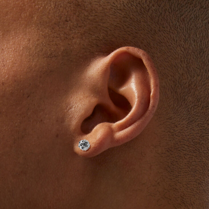 Silver Pearl Stud Earrings - 9 Pack,