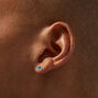 Silver Pearl Stud Earrings - 9 Pack,