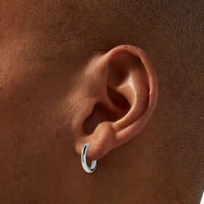 Icing Select Sterling Silver 12MM &amp; 14MM Clicker Hoop Earrings - 2 Pack,