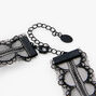 Starburst Beaded Lace Black Choker Necklace,