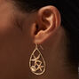 Gold-tone Starfish Teardrop 1.5&quot; Drop Earrings,