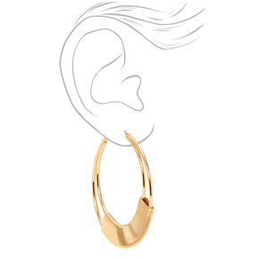 Gold 60MM Spring Double Hoop Earrings,