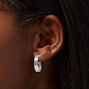 Silver-tone 20MM Flat Hoop Earrings,