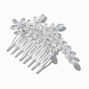 Silver Rhinestone Leaf Hair Comb,