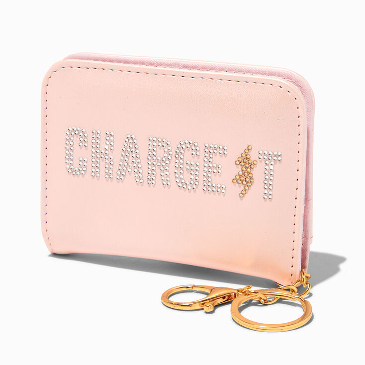 &quot;Charge It&quot; Pink Mini Zip Wallet,