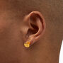 Sterling Silver Glitter Rubber Duck Stud Earrings,