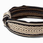 Black Woven Tribal Knotted Headband,