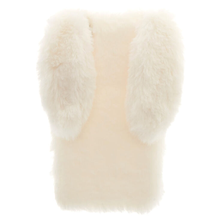 White Fur Bunny Phone Case - Fits iPhone X/XS,