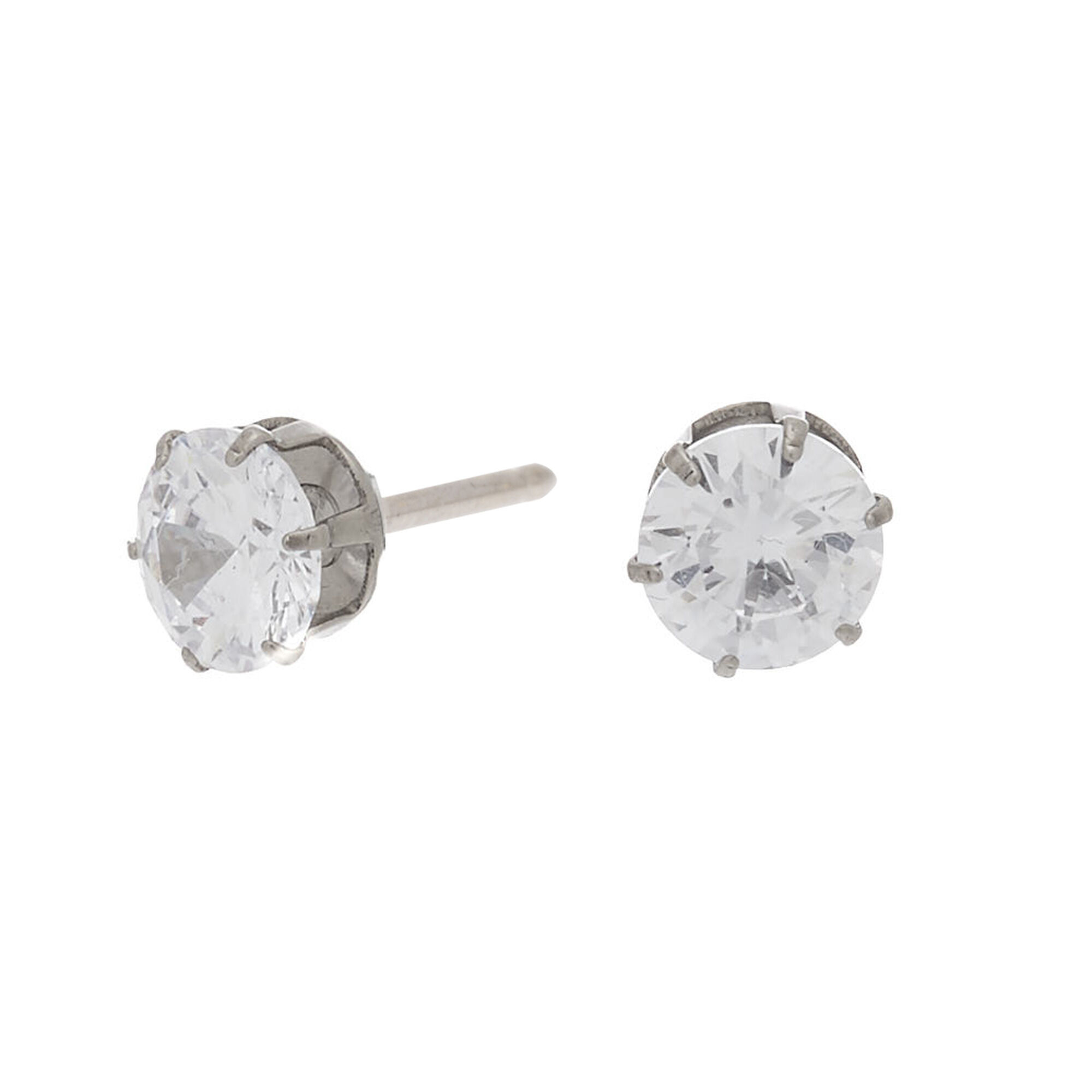 Silver titanium earrings best sale