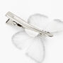 Silver Glitter Butterfly Hair Clips - Clear, 3 Pack,