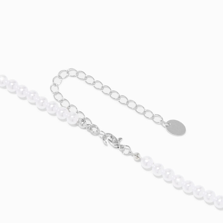 Black Mushroom Beaded Pearl Choker Necklace,