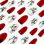 Christmas Lights Stiletto Press On Faux Nail Set - 24 Pack,