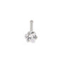 Silver Cubic Zirconia 20G Heart Nose Stud,