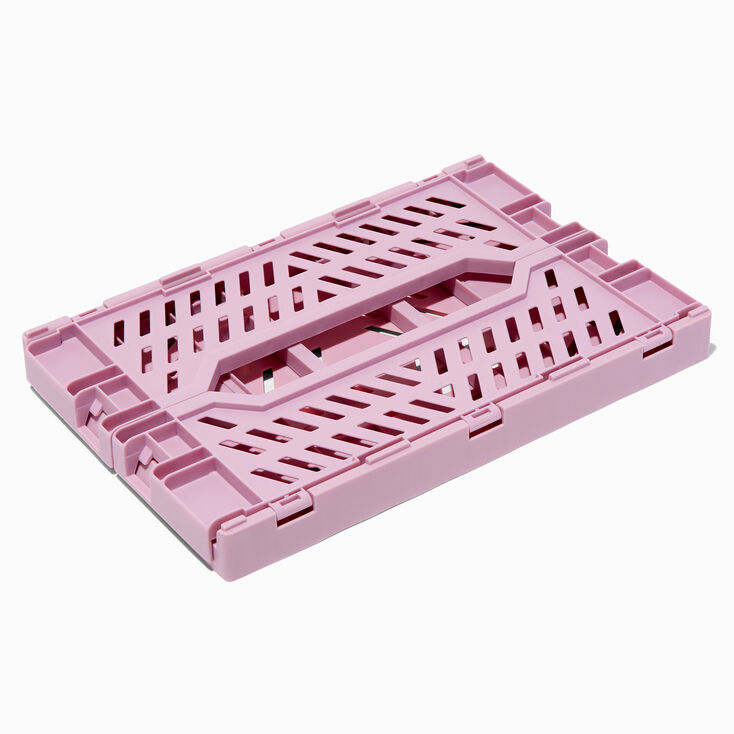 Pink Folding Storage Crate,