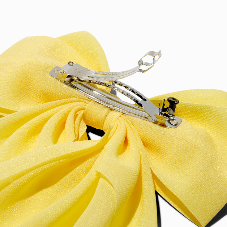 Lemon Yellow Long Tail Hair Bow Clip,