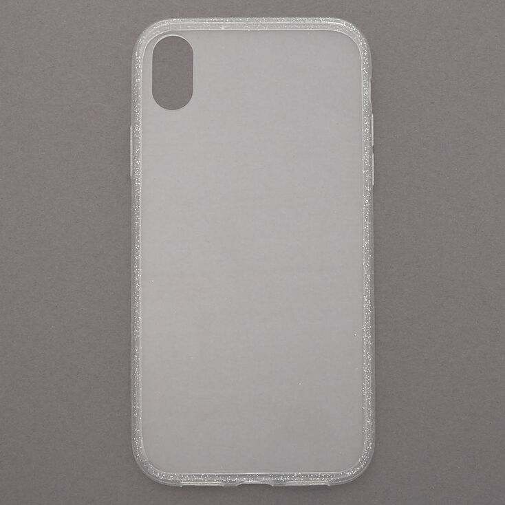 Clear Glitter Border Phone Case  - Fits iPhone&reg; XR,