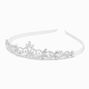 Silver Rhinestone Filigree Tiara,