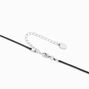 Silver Medallion Cord Pendant Necklace,