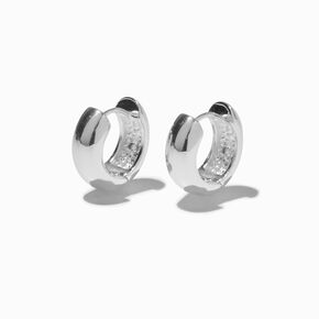Icing Select Sterling Silver Plated Cubic Zirconia 17MM Clicker Hoop Earrings,