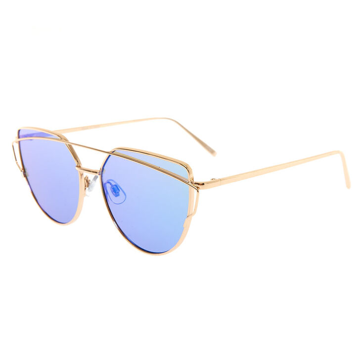 Gold Round Cateye Sunglasses,