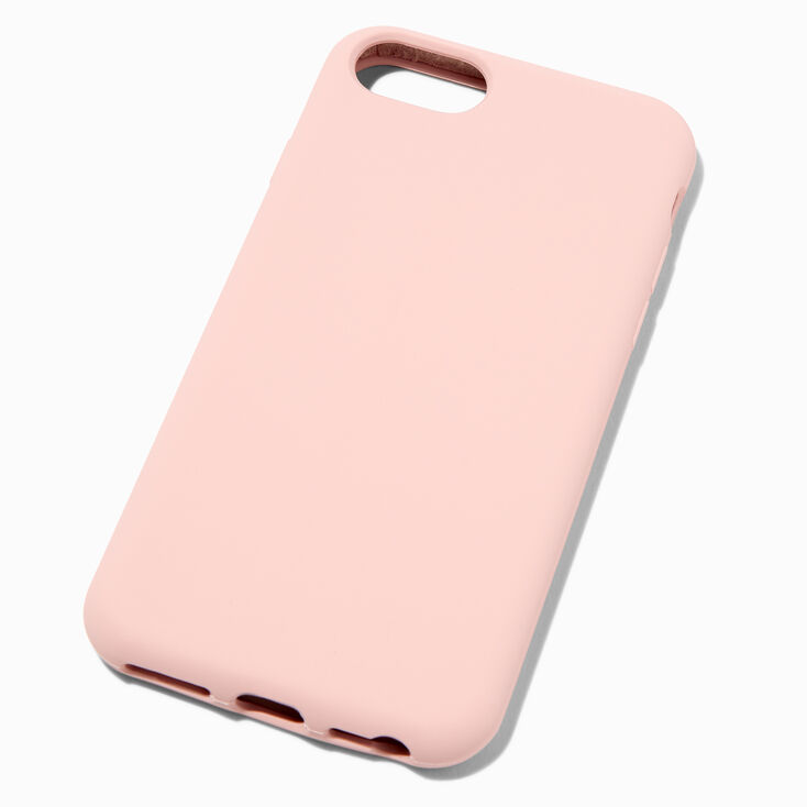 Solid Blush Pink Silicone Phone Case - Fits iPhone&reg; 6/7/8/SE,