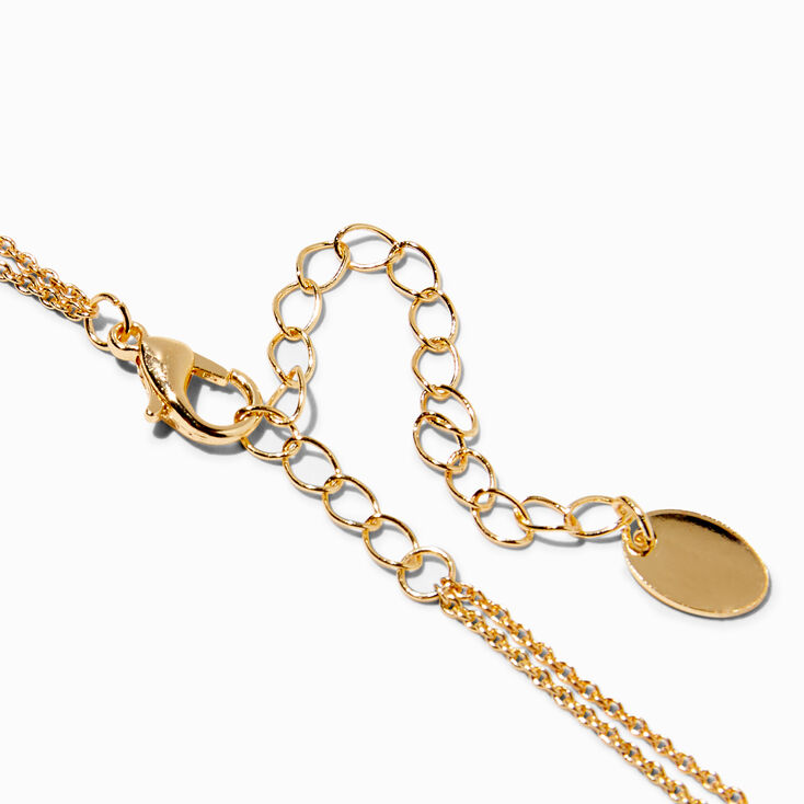 Bridesmaid Multi Strand Initial Pendant Necklace - S,