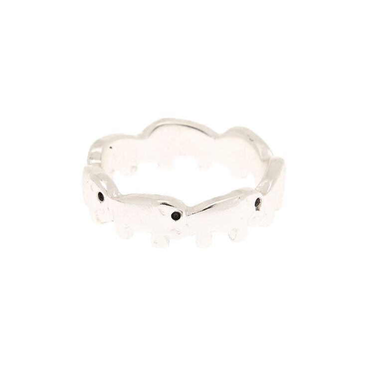 Silver Elephant Midi Ring,