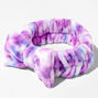 Lilac Tie Dye Plush Makeup Bow Headwrap,