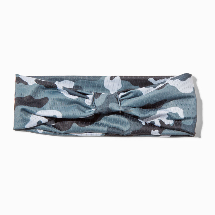 Camo Twist Knotted Sport Headwrap,