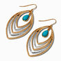 Gold-tone Ibiza Layered 2&quot; Drop Earrings,