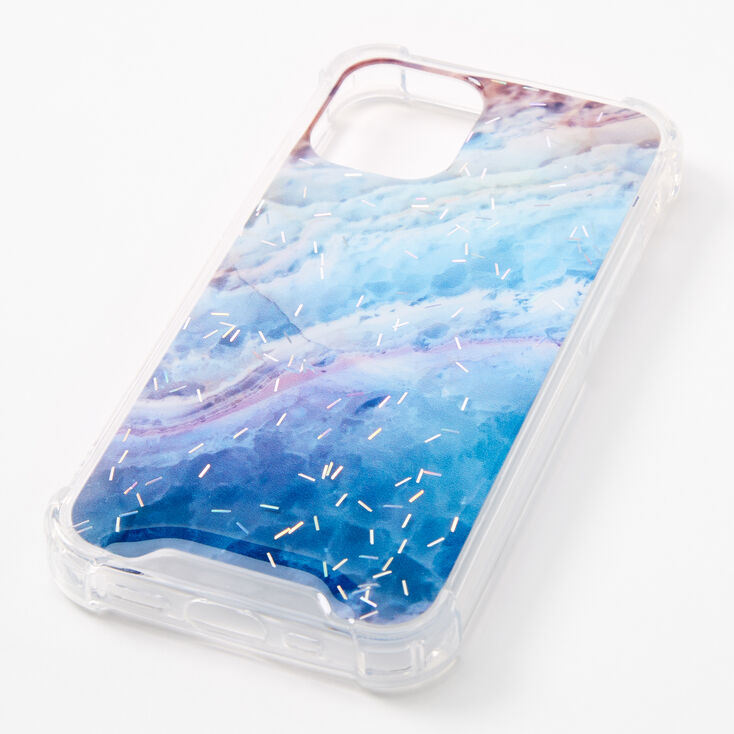 Navy Ombre Confetti Protective Phone Case Fits Iphone 12 Mini Icing Us