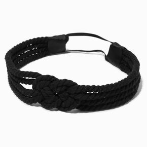 Black Rope Knotted Headwrap,