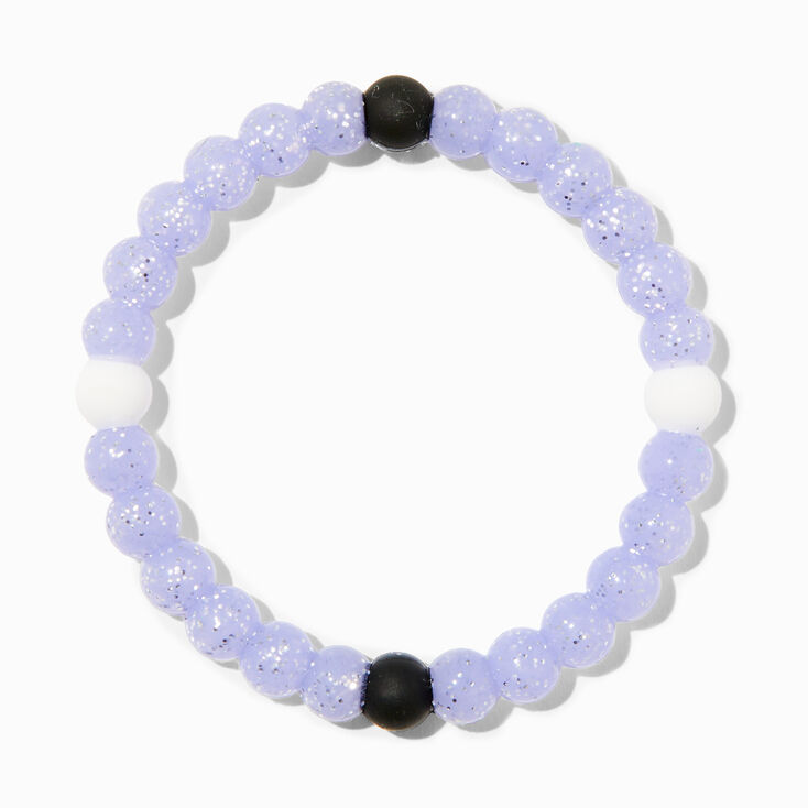 Glow In The Dark Purple Glitter Fortune Bracelet,