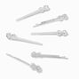 Silver Halo Crystal Bobby Pins - 6 Pack,