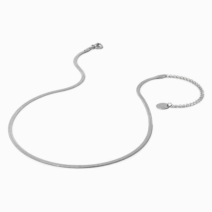 Silver-tone Stainless Steel 4MM Snake Chain Necklace,