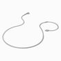 Silver-tone Stainless Steel 4MM Snake Chain Necklace,