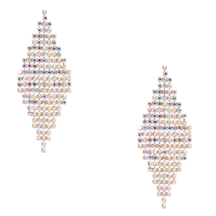 Gold Tone Crystal Marquis Earrings,