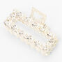 Rhinestone &amp; Pearl Studded Rectangle Hair Claw,